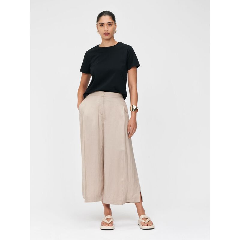 Veronika Maine Black Jersey Slim Line Tee image number 2